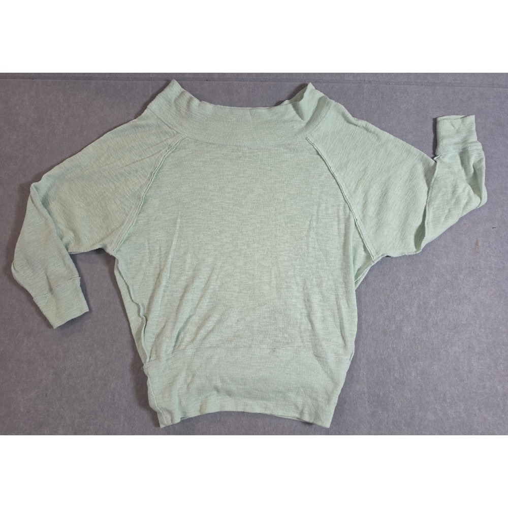 Free People Size S P Womens Top Palisades Thermal Pullover Mint Green